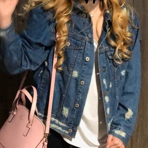 Perfectly distressed vintage jean jacket